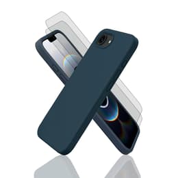 Kuori iPhone 16e ja 2 suojakalvo - Silikoni - Sininen
