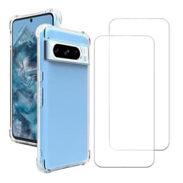 Kuori Google Pixel 8 Pro ja 2 suojakalvo - TPU - Läpinäkyvä