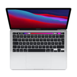 MacBook Pro 13" (2020) - Applen M1 ‑siru jossa on 8-ytiminen prosessori ja 8-ytiminen näytönohjain - 8GB RAM - SSD 256GB - QWERTY - Englanti