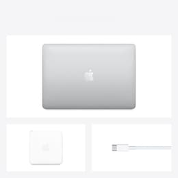 MacBook Pro 13" (2020) - Applen M1 ‑siru jossa on 8-ytiminen prosessori ja 8-ytiminen näytönohjain - 8GB RAM - SSD 256GB - QWERTY - Englanti