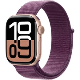 Apple Watch Series 10 (2024) GPS + Cellular 42 mm - Alumiini Ruusukulta - Sport loop Violetti
