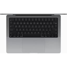 MacBook Pro 14" (2023) - Applen M3 ‑siru jossa on 8-ytiminen prosessori ja 10-ytiminen näytönohjain - 8GB RAM - SSD 512GB - QWERTY - Ruotsi
