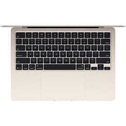 MacBook Air 13" (2025) - Applen M4 ‑siru jossa on 10-ytiminen prosessori ja 8-ytiminen näytönohjain - 16GB RAM - SSD 256GB - Tavallinen näyttö - QWERTY - Englanti
