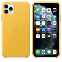 Apple Nahkakuori iPhone 11 Pro Max - Nahka Keltainen