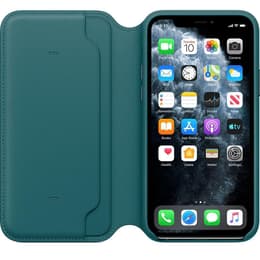 Apple Folio Kuori iPhone 11 Pro - Nahka Sininen