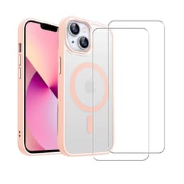 Kuori iPhone 13 ja 2 suojakalvo - TPU - Vaaleanpunainen