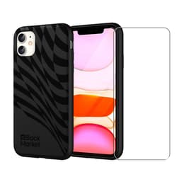 Back Market Kuori iPhone 11 ja suojaava näyttö - 100% biohajoava - Musta - Aaltokuvio