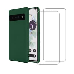 Kuori Google Pixel 7 ja 2 suojakalvo - Silikoni - Vihreä
