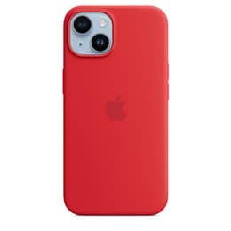 Apple Silikonikuori iPhone 14 Plus - Magsafe - Silikoni Punainen