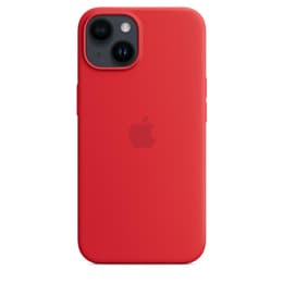 Apple Silikonikuori iPhone 14 Plus - Magsafe - Silikoni Punainen
