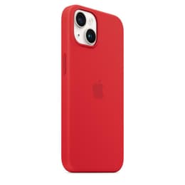 Apple Silikonikuori iPhone 14 Plus - Magsafe - Silikoni Punainen