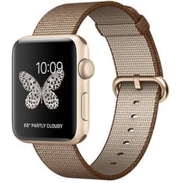 Apple Watch (Series 2) 2016 GPS 42 mm - Alumiini Kulta - Punottu nailon