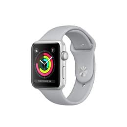 Apple Watch (Series 3) GPS 42 mm - Alumiini Hopea - Sport loop Sumu