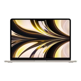 MacBook Air 13.3" (2022) - Applen M2 ‑siru jossa on 8-ytiminen prosessori ja 10-ytiminen näytönohjain - 8GB RAM - SSD 256GB - QWERTY - Hollanti