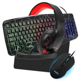 Amstrad Näppäimistö AZERTY Ranska Taustavalaistu Warriors