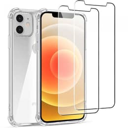 Kuori iPhone 12 mini ja 2 suojakalvo - TPU - Läpinäkyvä