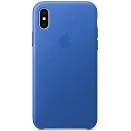 Apple Nahkakuori iPhone X / XS - Nahka Sininen