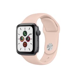 Apple Watch (Series 5) 2019 GPS 44 mm - Alumiini Tähtiharmaa - Sport loop Pinkki