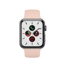 Apple Watch (Series 5) 2019 GPS 44 mm - Alumiini Tähtiharmaa - Sport loop Pinkki