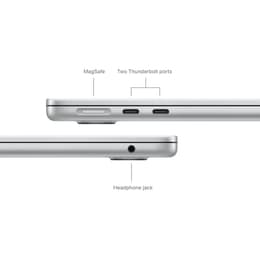 MacBook Air 13" (2024) - Applen M3 ‑siru jossa on 8-ytiminen prosessori ja 10-ytiminen näytönohjain - 8GB RAM - SSD 512GB - AZERTY - Ranska