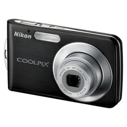 Nikon Coolpix S210 -kompaktikamera - Musta + objektiivi Nikon Nikkor 3x Optical Zoom 38-114 mm f/3.1-5.9