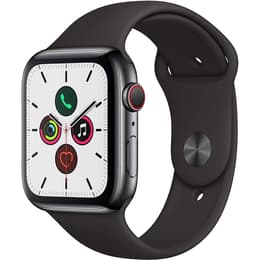 Apple Watch (Series 5) 2019 GPS 44 mm - Ruostumaton teräs Musta - Sport loop Musta