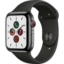 Apple Watch (Series 5) 2019 GPS + Cellular 44 mm - Alumiini Tähtiharmaa - Sport loop Musta