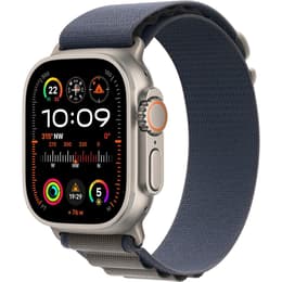 Apple Watch (Ultra) 2023 GPS + Cellular 49 mm - Titaani Harmaa - Trail‑ranneke Sininen