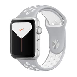 Apple Watch (Series 5) 2019 GPS 40 mm - Alumiini Hopea - Nike Sport band