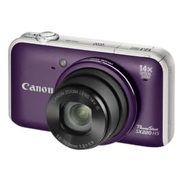 Kompaktikamera PowerShot SX220 HS - Violetti + Canon Zoom Lens 14X IS 28-392mm f/3.1-5.9 f/3.1-5.9