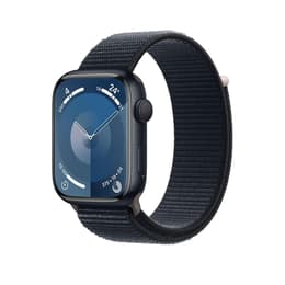 Apple Watch Series 7 (2021) GPS 45 mm - Alumiini Keskiyö - Sport loop Musta