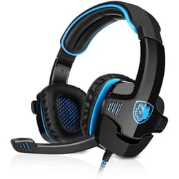 Sades SA-901 Kuulokkeet gaming johdollinen mikrofonilla - Musta/Sininen