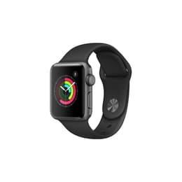 Apple Watch (Series 2) GPS 38 mm - Alumiini Harmaa - Sport loop Musta