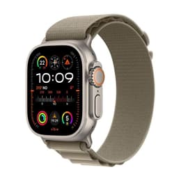 Apple Watch Ultra 2 (2023) GPS + Cellular 49 mm - Titaani Luonnontitaani - Sport loop Kulta