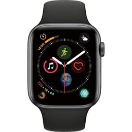 Apple Watch (Series 4) GPS 44 mm - Alumiini Tähtiharmaa - Sport loop Musta