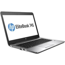 HP EliteBook 745 G4 14" 2.5 GHz - SSD 128 Gt RAM 8 GB QWERTY - Englanti
