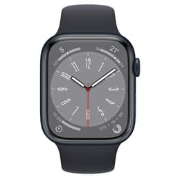 Apple Watch (Series 8) 2022 GPS 45 mm - Alumiini Keskiyö - Sport band Sininen
