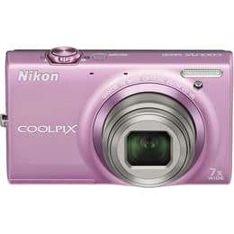 Kompaktikamera CoolPix S6100 - Vaaleanpunainen (pinkki) + Nikon Nikon Nikkor Wide Optical Zoom 28-196 mm f/3.7-5.6 ED VR f/3.7-5.6