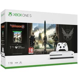 Xbox One S 1000GB - Valkoinen - Rajoitettu erä Tom Clancy`s The Division 2 + Tom Clancy`s The Division 2