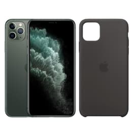 Pack iPhone 11 Pro Max + Apple Kuori (Musta) - 64GB - Keskiyönvihreä - Lukitsematon