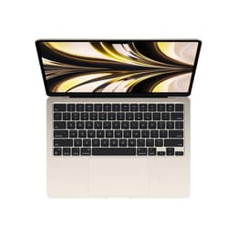 MacBook Air 13" (2022) - Applen M2 ‑siru jossa on 8-ytiminen prosessori ja 8-ytiminen näytönohjain - 8GB RAM - SSD 256GB - QWERTY - Englanti