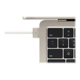 MacBook Air 13" (2022) - Applen M2 ‑siru jossa on 8-ytiminen prosessori ja 8-ytiminen näytönohjain - 8GB RAM - SSD 256GB - QWERTY - Englanti