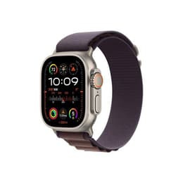 Apple Watch Ultra 3 (2025) GPS + Cellular 49 mm - Titaani Musta - Alpine-ranneke Sininen