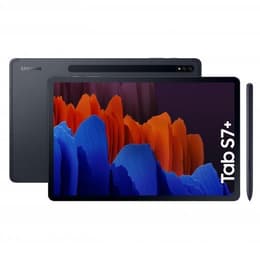 Galaxy Tab S7 Plus 128GB - Mystinen Musta (Metallinen Hopea Sarana) - WiFi