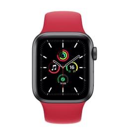 Apple Watch (Series SE) 2020 GPS 40 mm - Alumiini Tähtiharmaa - Sport band Punainen