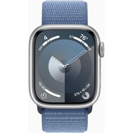 Apple Watch Series 9 (2023) GPS 41 mm - Alumiini Hopea - Sport loop Sininen