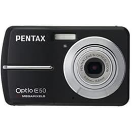 Kompaktikamera Optio E50 - Musta + Pentax Pentax Lens Optical Zoom 37.5-112.5 mm f/2.8-5.2 f/2.8-5.2