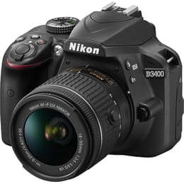 Yksisilmäinen peiliheijastuskamera D3400 - Musta + Nikon AF-P DX Nikkor 18-55mm f/3.5-5.6 G VR f/3.5-5.6