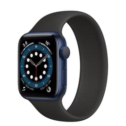 Apple Watch (Series 6) 2020 GPS + Cellular 44 mm - Alumiini Sininen - Sport band Musta