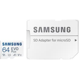 Carte Mémoire MicroSD Evo Plus 64GB Class 10 - 100 MB/S + Adaptateur SD Samsung USB-avain